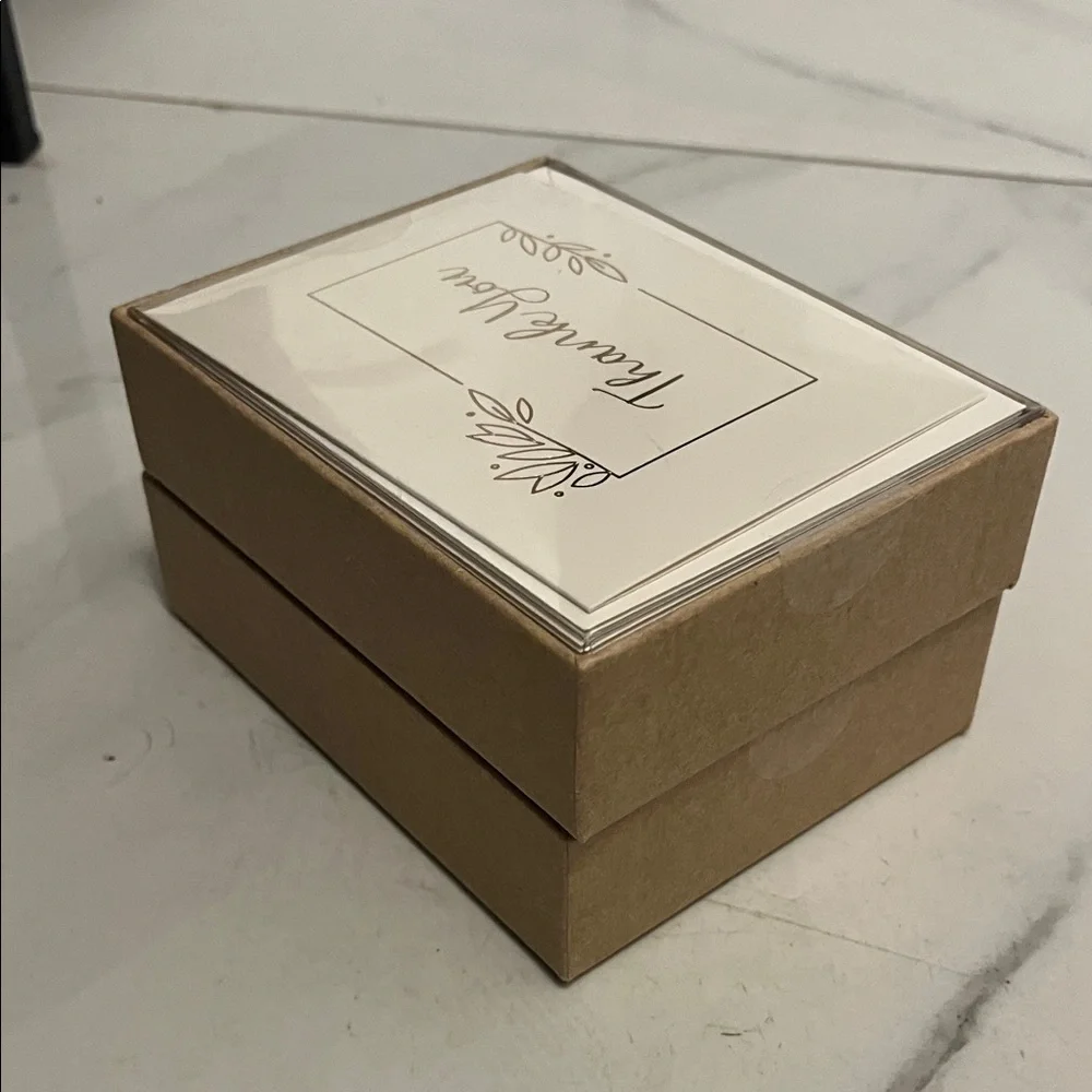 Sheffield Home White Thank You Note Cards with Gold Foil
